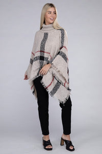 Turtleneck Knit Pancho