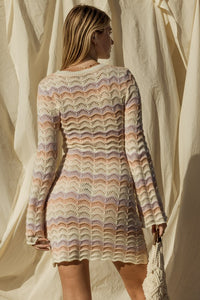 Spring fever Bell Sleeve knitted Dress