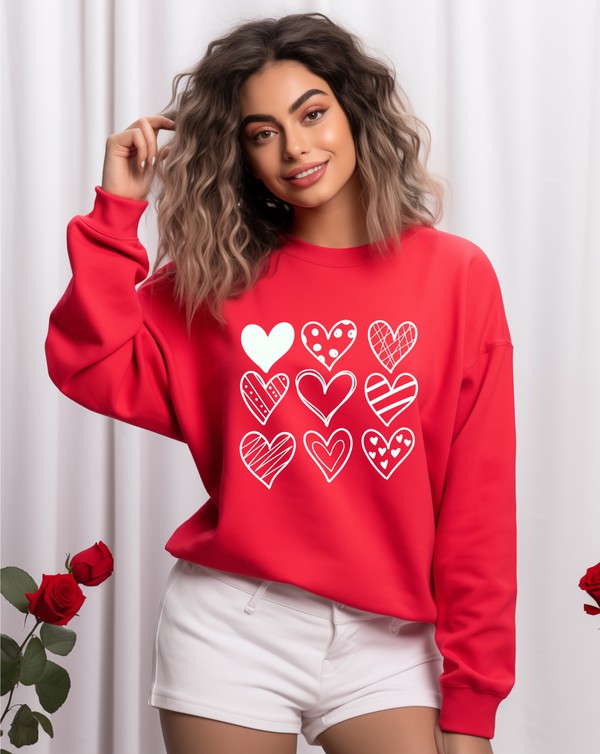 Nine Heart Valentine Sweatshirt