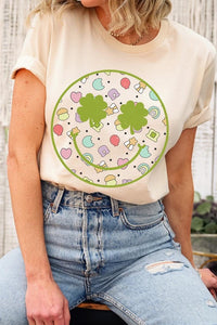 Smiley Face St Patrick's Day Graphic T Shirts