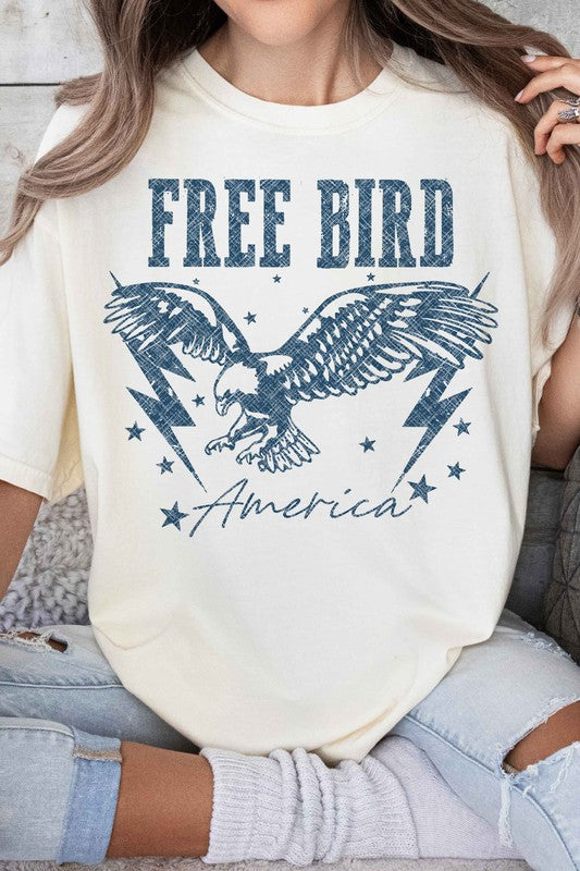 FREE BIRD AMERICAN EAGLE GRAPHIC TEE
