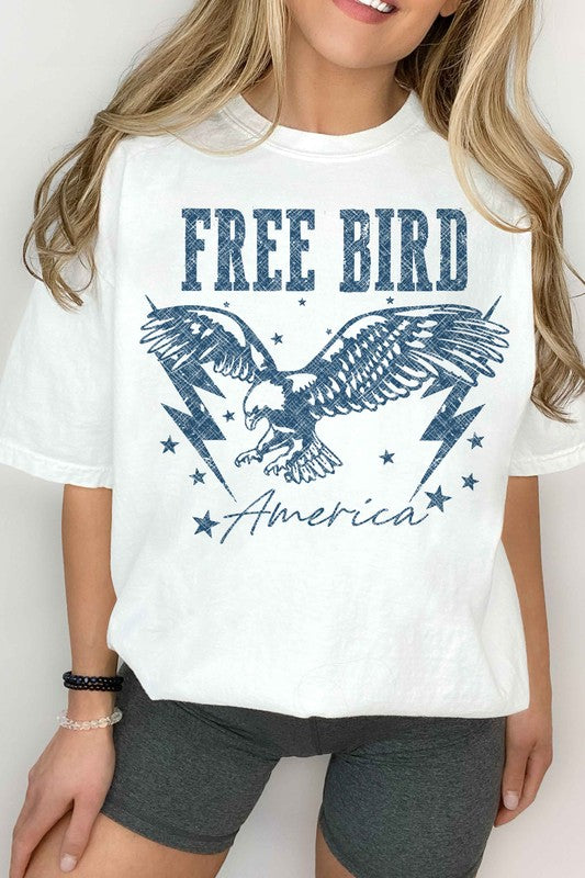 FREE BIRD AMERICAN EAGLE GRAPHIC TEE