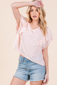 Ruffle Detailed Loose Fit Top