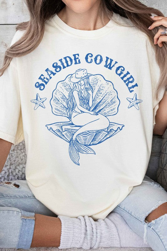 SEASIDE COWGIRL WESTERN COUNTRY GRAPHIC TEE