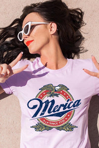 Merica 1776 American Eagle Beer Graphic T Shirts