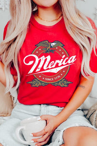 Merica 1776 American Eagle Beer Graphic T Shirts