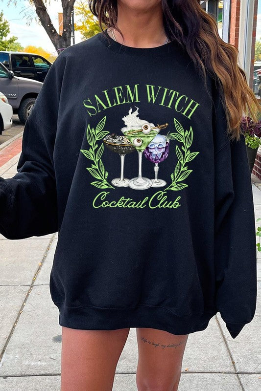 Salem Witchy Graphic Fleece Sweatshirts