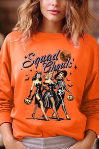 Halloween Squad Ghouls Graphic Fleece Sweatshirts