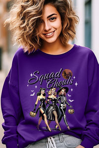 Halloween Squad Ghouls Graphic Fleece Sweatshirts