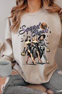 Halloween Squad Ghouls Graphic Fleece Sweatshirts