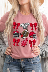 Coquette Football Graphic Tee