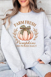 Farm Fresh Pumpkins Graphic Fleece Sweatshirts