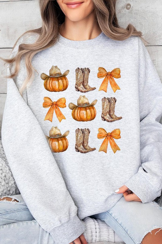 Western Fall Graphic Fleece Sweatshirts