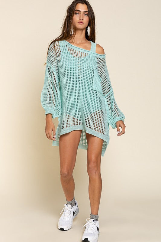 Oversized Fit See-through Pullover