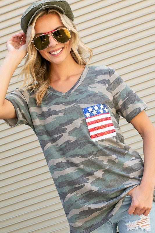 FRENCH TERRY CAMO BOXY TOP