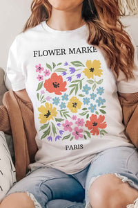 FLOWER MARKET PARIS Graphic T-Shirt