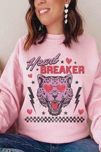 HEART BREAKER LEOPARD Graphic Sweatshirt