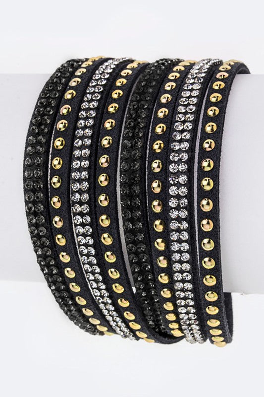 Mix Studs Slit Layer Cuff