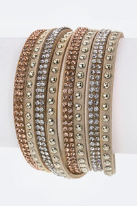 Mix Studs Slit Layer Cuff