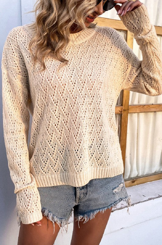 Crochet pullover sweater