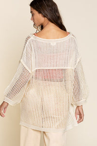 Oversized Fit See-through Pullover