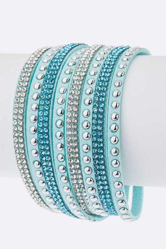 Mix Studs Slit Layer Cuff