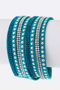 Mix Studs Slit Layer Cuff