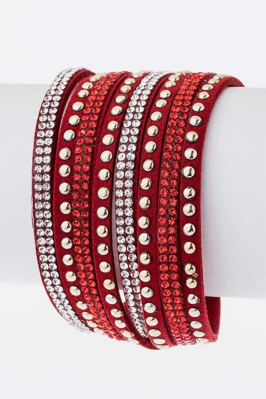 Mix Studs Slit Layer Cuff