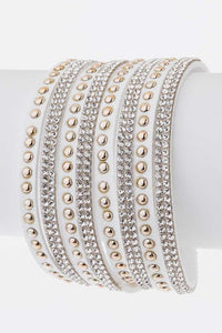 Mix Studs Slit Layer Cuff