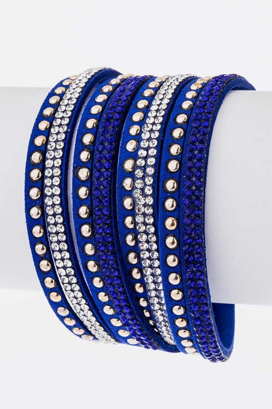 Mix Studs Slit Layer Cuff