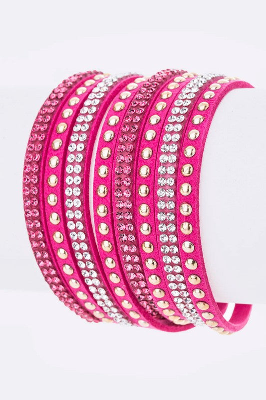 Mix Studs Slit Layer Cuff