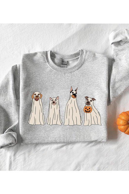 Spooky dog ghost Fleece Sweatshirt