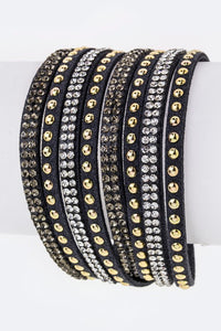 Mix Studs Slit Layer Cuff