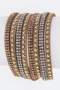 Mix Studs Slit Layer Cuff