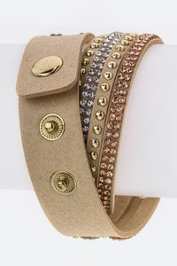 Mix Studs Slit Layer Cuff