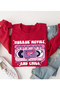 Horror movies and chill FLEECE SWEATSHIRT