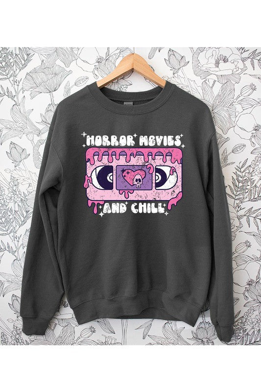 Horror movies and chill FLEECE SWEATSHIRT