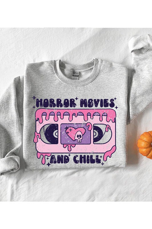 Horror movies and chill FLEECE SWEATSHIRT