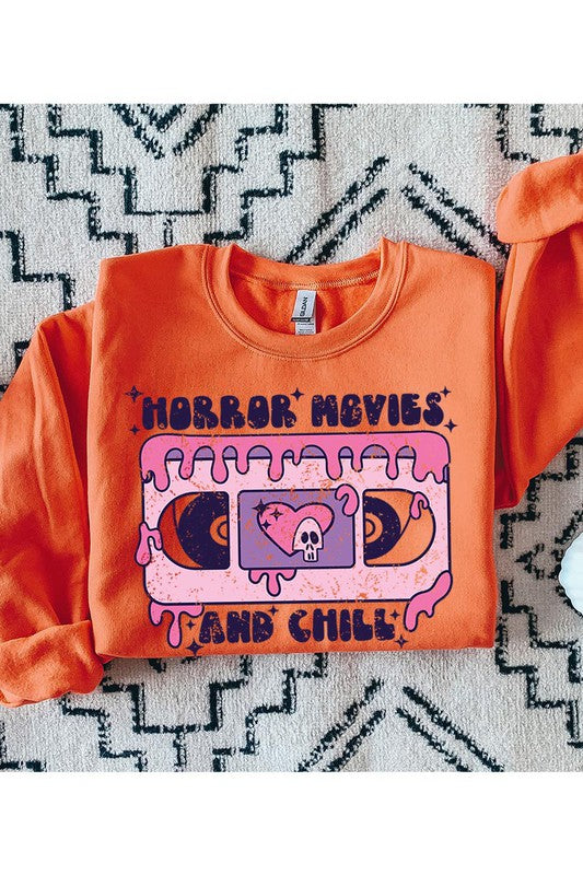 Horror movies and chill FLEECE SWEATSHIRT