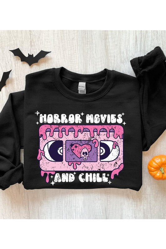 Horror movies and chill FLEECE SWEATSHIRT