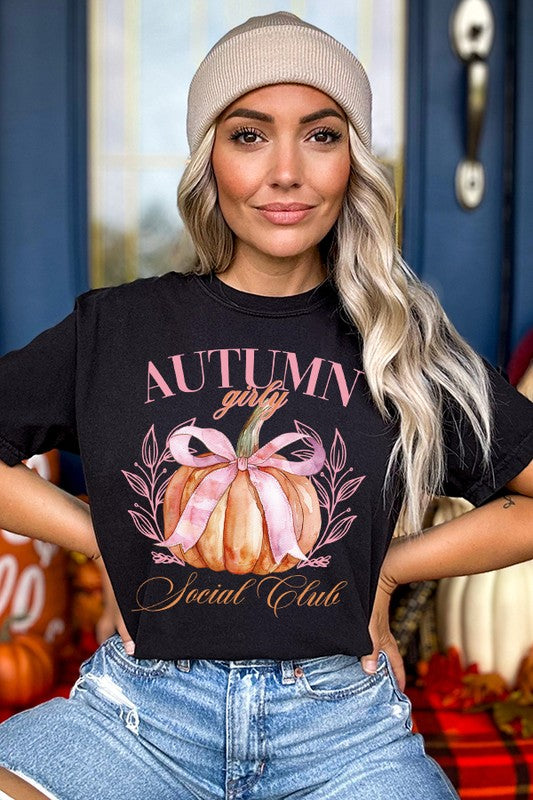 Fall Autumn Girly Social Club Graphic Tee