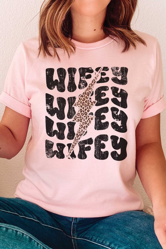 LEOPARD LIGHTNING WIFEY Graphic T-Shirt