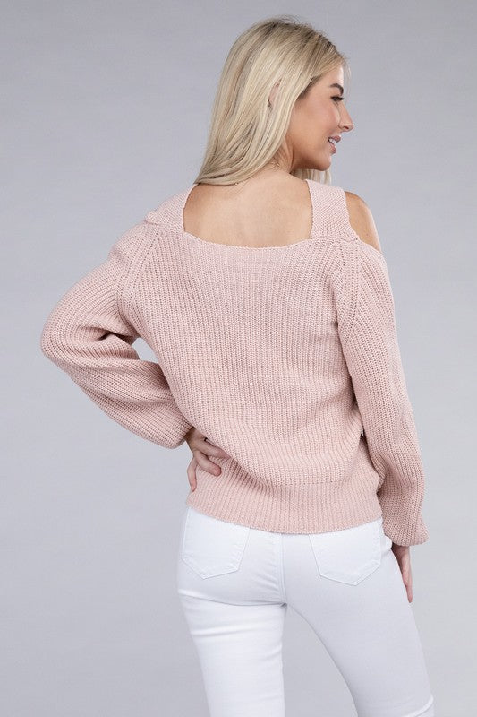 Open Shoulder Sweater