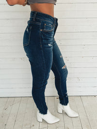 Destructed High rise ankle skinny Jeans