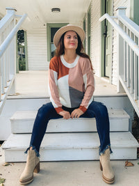 Fall Dreams Color Block Sweater