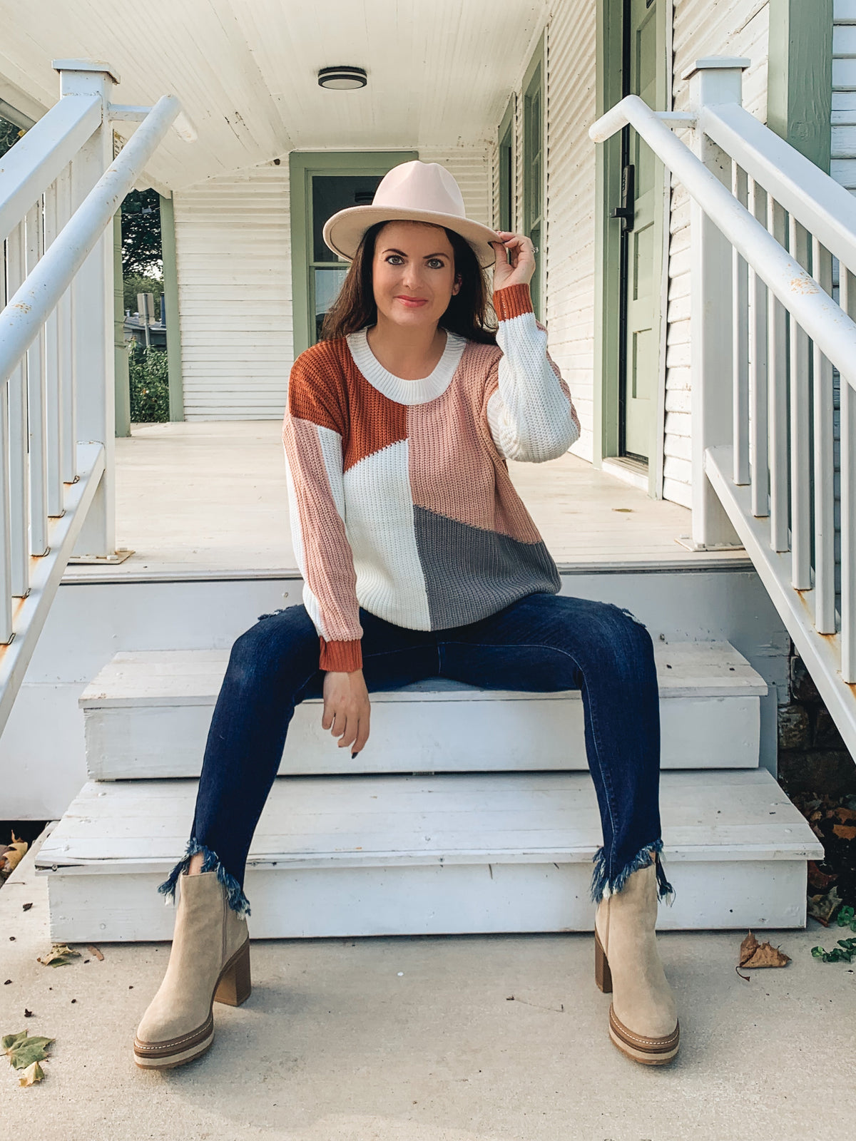 Fall Dreams Color Block Sweater