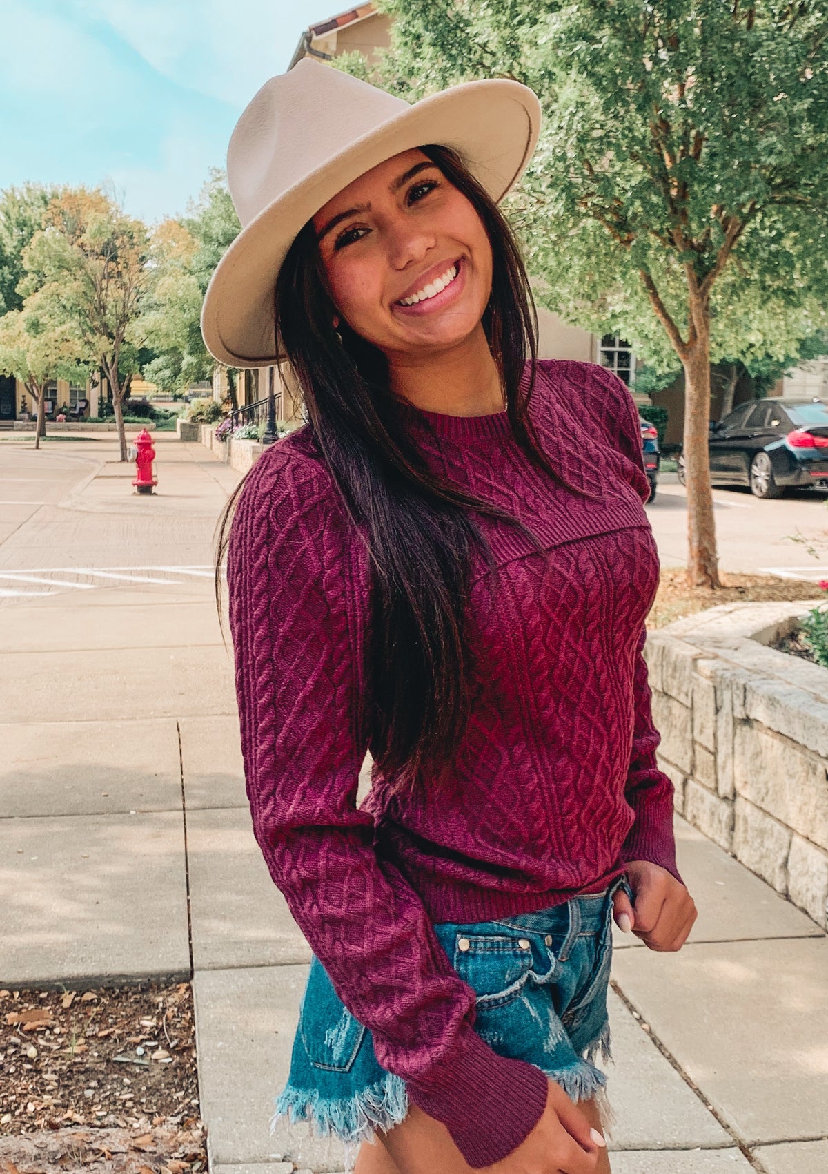 Cherry Cut Out Detail Sweater