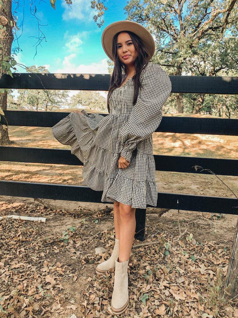 Gingham Smocked Dress
