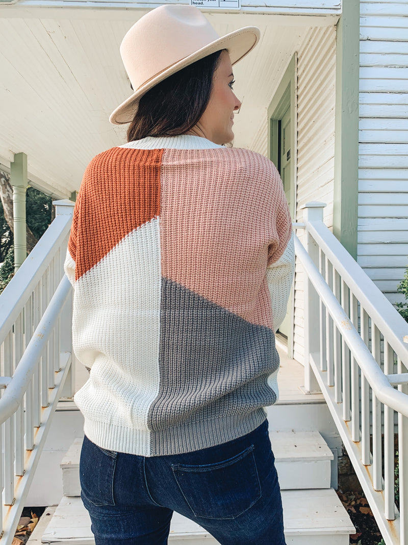 Fall Dreams Color Block Sweater