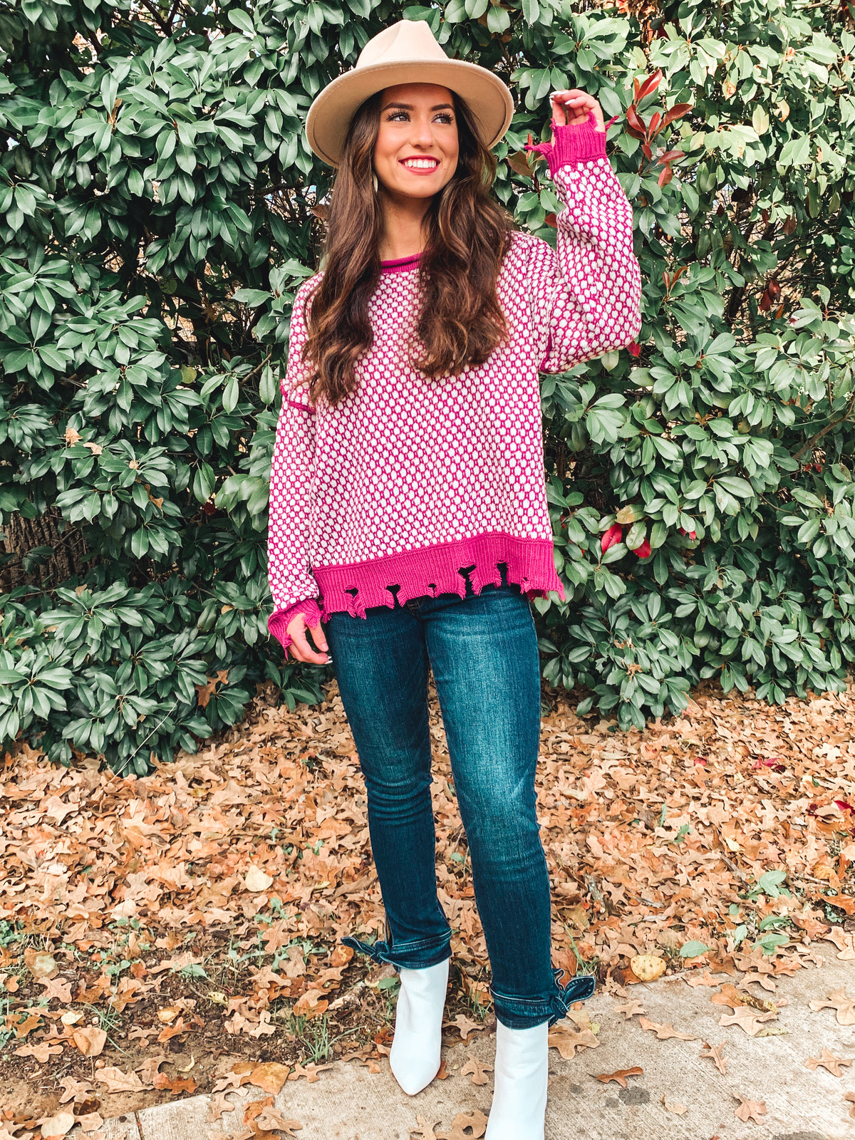 ORCHID TEXTURED KNIT SWEATER